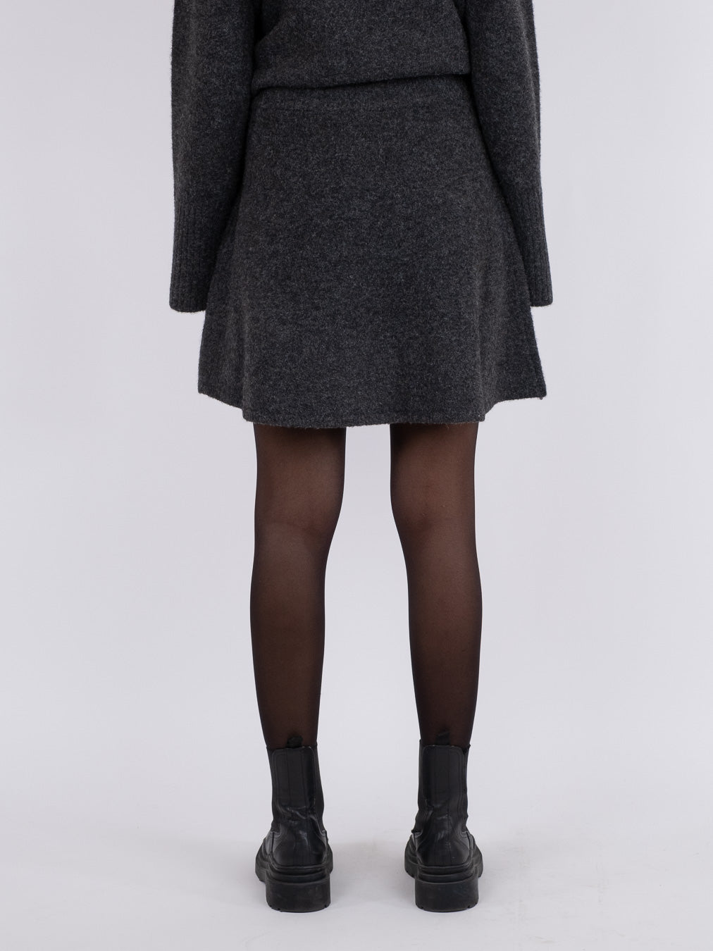 Gisa strikket nederdel - Antracit